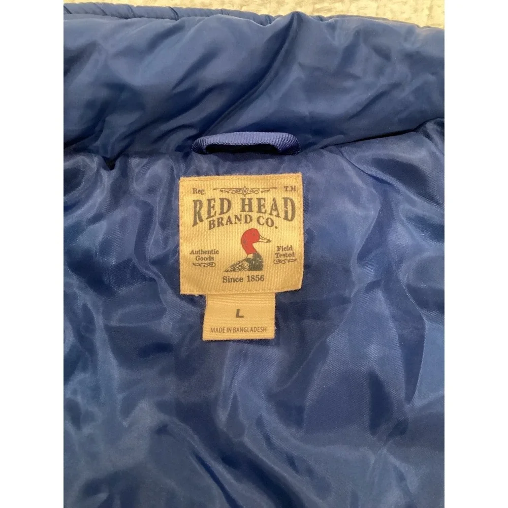 Red Head Brand Mens Puffer Jacket Blue Full Zip‎ Midweight - Size Large